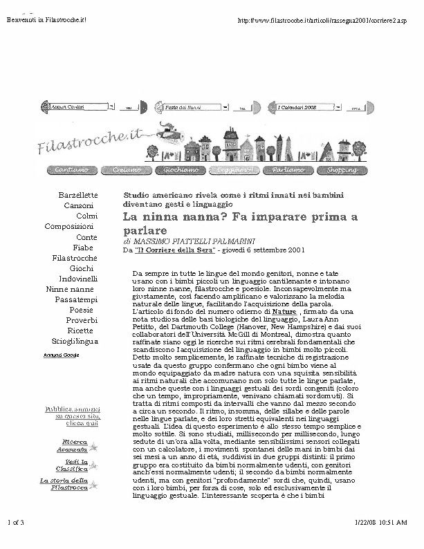 American study reaveals how innate rhythms in children become gestures and language